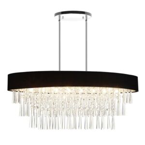 Franca 8-Light Chandelier in Black