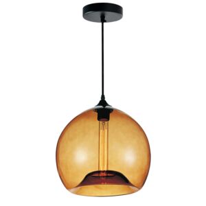 Glass 1-Light Mini Pendant in Black