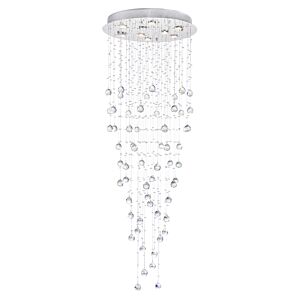 Rain Drop 9-Light Flush Mount in Chrome