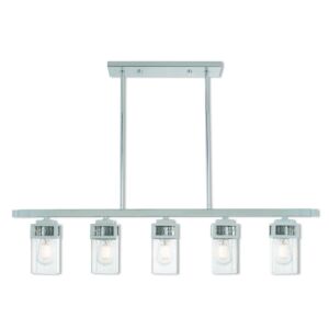 Harding 5-Light Linear Chandelier in Polished Chrome