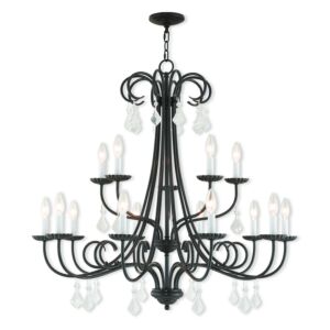 Daphne 15-Light Foyer Chandelier in English Bronze