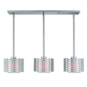 Hilliard 3-Light Linear Chandelier in Polished Chrome