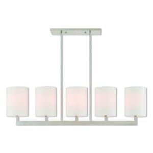 Hayworth 5-Light Linear Chandelier in Brushed Nickel