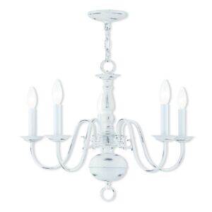 Williamsburgh 5-Light Chandelier in Antique White