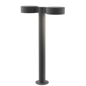 REALS 2-Light LED Bollard in Textured Gray