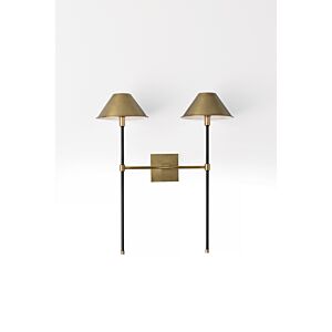 Havana 2-Light Wall Sconce in Antique Brass