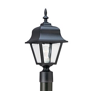 Sea Gull Polycarbonate 18 Inch Outdoor Post Light in Black