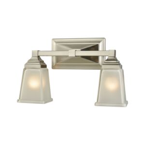 Sinclair 2-Light Bathroom Vanity Light in Brushed Nickel