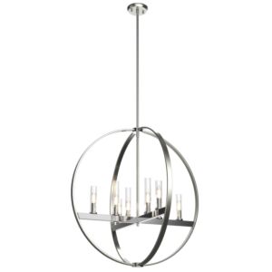 Mont Royal 8-Light Pendant in Chrome and Satin Nickel
