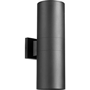 Cylinder 2-Light Wall Mount in Textured Black