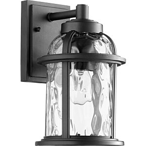 Winston 1-Light Outdoor Lantern in Textured Black