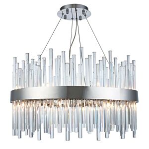 Dallas 16-Light Chandelier in Chrome