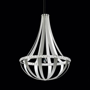 Crystal Empire LED 20-Light LED Pendant in White Pass