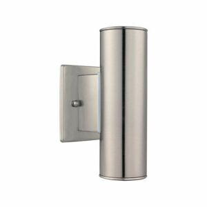 Riga 2-Light Outdoor Wall Mount in Stainless Steel