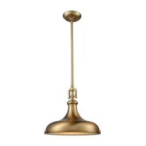 Rutherford 1-Light Pendant in Satin Brass