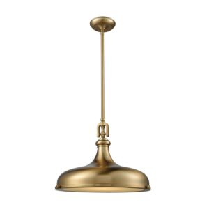 Rutherford 1-Light Pendant in Satin Brass