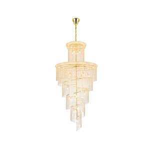 Spiral 41-Light 4Chandelier in Gold