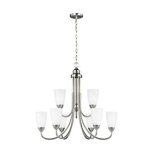 Seville 9-Light Chandelier in Brushed Nickel