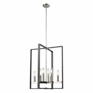 Blairmore 8-Light Foyer Pendant in Satin Nickel and Graphite