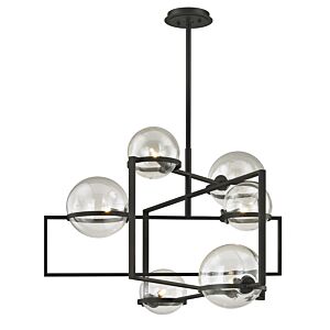 Elliot 6-Light Chandelier in Textured Black