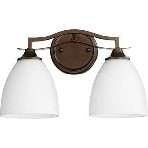 Jardin 2-Light Bathroom Vanity Light in Oiled Bronze