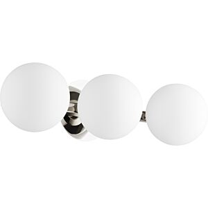 539 Globe Vanities 3-Light Bathroom Vanity Light in Polished Nickel