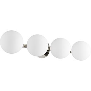 539 Globe Vanities 4-Light Bathroom Vanity Light in Polished Nickel