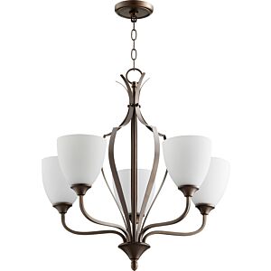 Jardin 5-Light Chandelier in Oiled Bronze