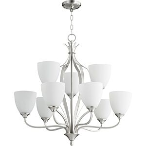 Jardin 9-Light Chandelier in Satin Nickel