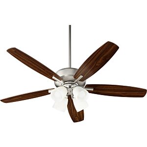 Breeze 4-Light 52" Hanging Ceiling Fan in Satin Nickel