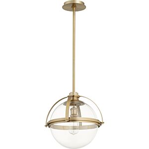 Meridian Globe Pendants 1-Light Pendant in Aged Brass