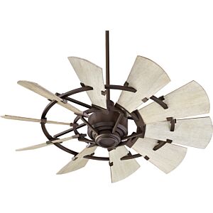 Windmill 44" Hanging Ceiling Fan in Oiled Bronze