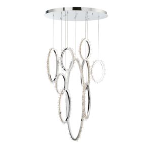 Eurofase Scoppia 9-Light Chandelier in Chrome