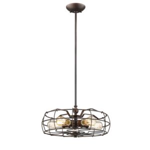 5-Light Pendant in Rubbed Bronze