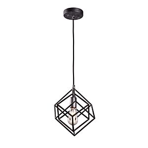 Geometry Series 1-Light Pendant in Rusty Black