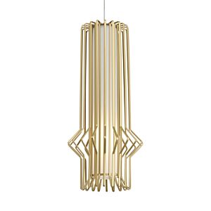 Syrma 1-Light LED Pendant in Satin Nickel