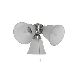 Fan Light Kits 3-Light Ceiling Fan Light Kit Light Kit in Satin Nickel