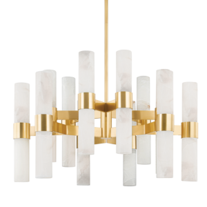 Stowe 24-Light Chandelier in Aged Brass