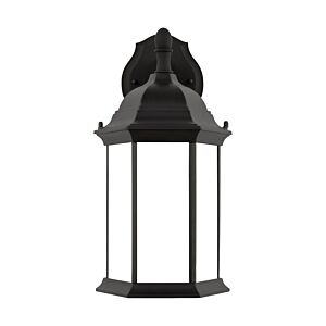 Sevier 1-Light Outdoor Wall Lantern in Black