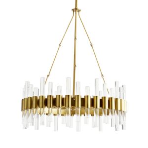 Haskell 8-Light Chandelier in Antique Brass