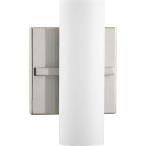 Colonnade LED 1-Light LED Bathroom Vanity Light in Brushed Nickel