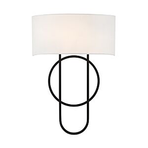 Tempe 2-Light Wall Sconce in Matte Black