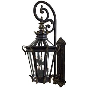 Stratford Hall 9-Light Wall Mount in Heritage W with Gold Highlights