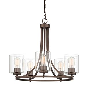 Liam 5-Light Chandelier in Bronze (Satin Copper)