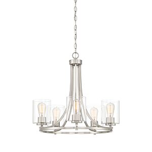 Liam 5-Light Chandelier in Platinum (Satin)