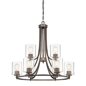 Liam 9-Light Chandelier in Bronze (Satin Copper)