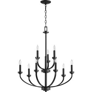 Reyes 9-Light Chandelier in Textured Black