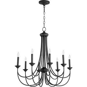 Brooks 8-Light Chandelier in Textured Black