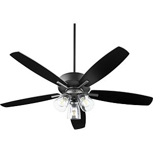 Breeze 3-Light 52" Hanging Ceiling Fan in Textured Black