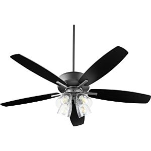 Breeze 4-Light 52" Hanging Ceiling Fan in Textured Black